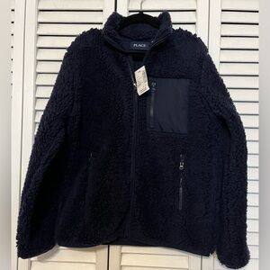 NWT The Children’s Place Boy’s Sherpa Full Zip Jacket Coat Sz M 7/8 MSRP $44.95